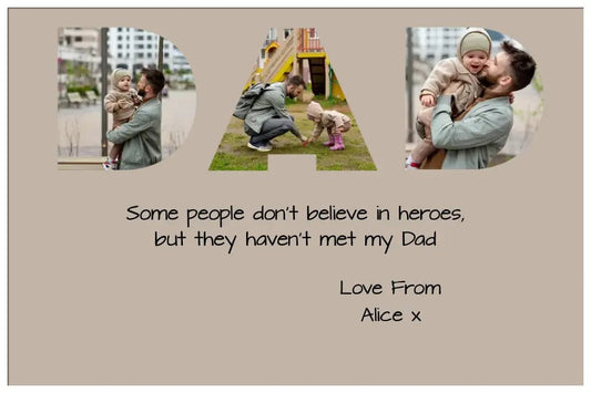 Dad Photo Upload Framed Print