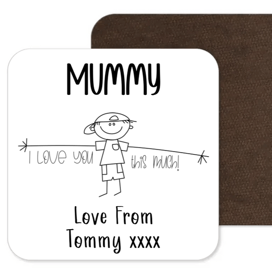 I Love You This Much Personalised Coaster