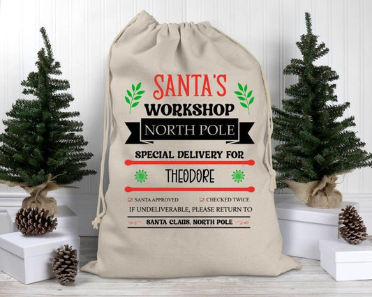 Santa's Workshop North Pole Special Delivery Santa Sack