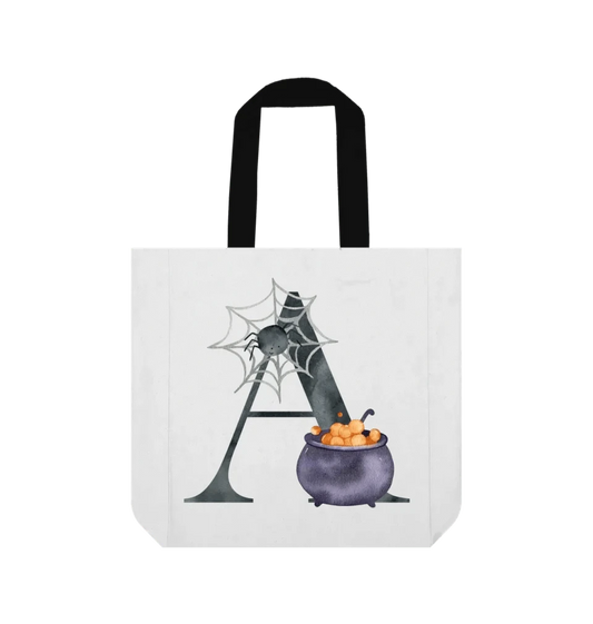Watercolour Initial Halloween Tote Bag