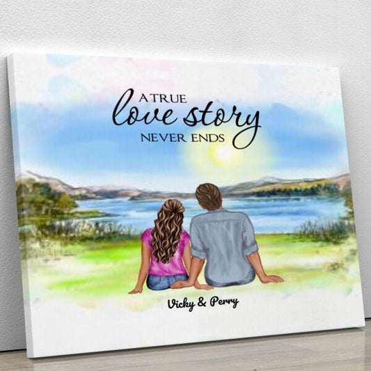 A Trues Love Story Never Ends Canvas Print