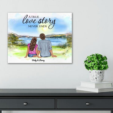 A Trues Love Story Never Ends Canvas Print