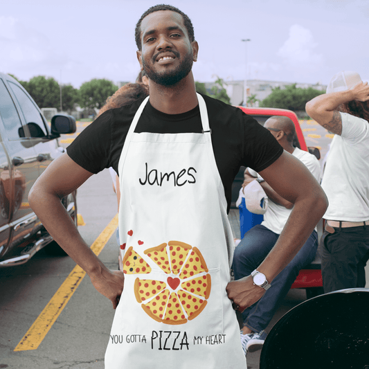 Adults Pizza My Heart Personalised Apron