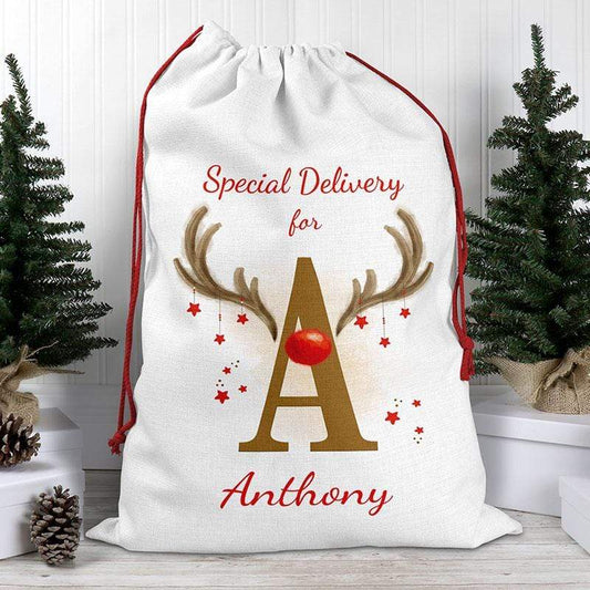 Alphabet Initial Santa Sack