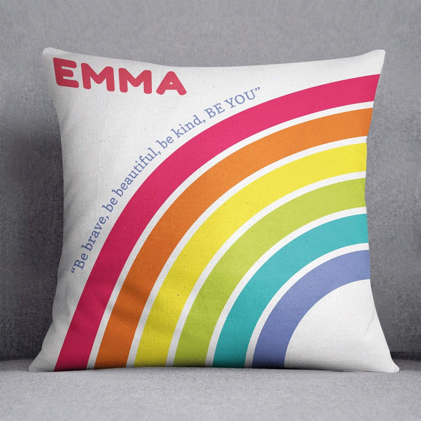 Be You Rainbow Personalised Cushion