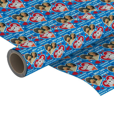 Best Dad In The World Personalised Wrapping Paper