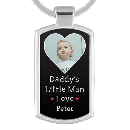 Daddy's Little Man Personalised Keyring