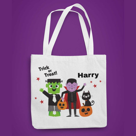 Halloween Characters Trick or Treat Tote Bag