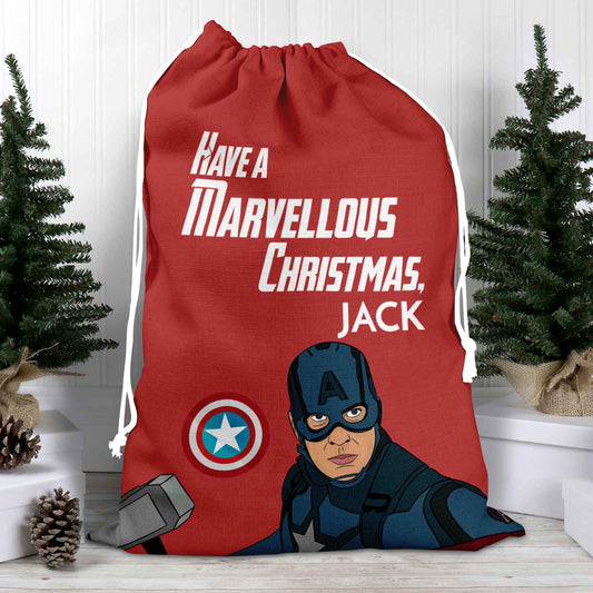 Have a Marvellous Christmas Personalised Santa Sack