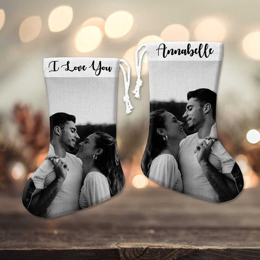 I Love You Photo Upload Personalised Stocking
