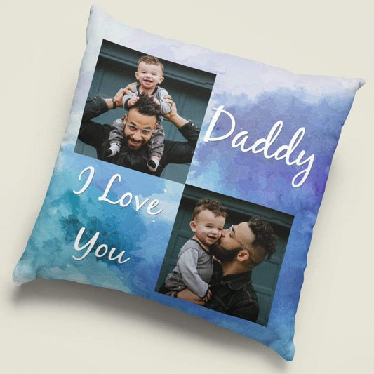 I Love You Watercolour Personalised Cushion
