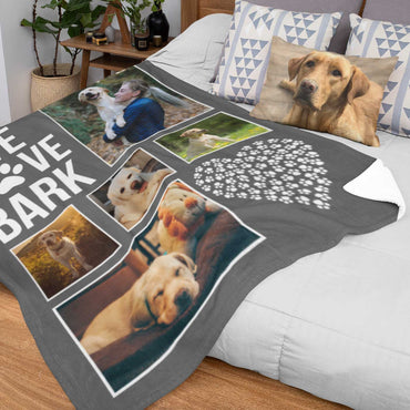 Live Love Bark Personalised Dog Blanket