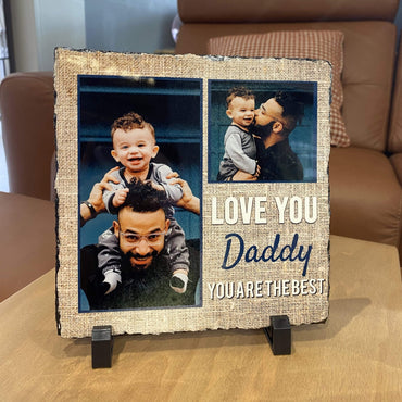 Love You Photo Rock Slate