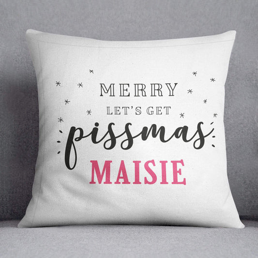 Merry Pissmas Personalised Cushion