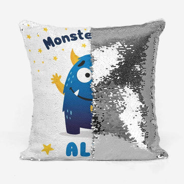 Monster Hugs Personalised Sequin Magic Cushion