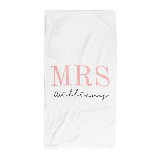 Mrs Personalised Towel