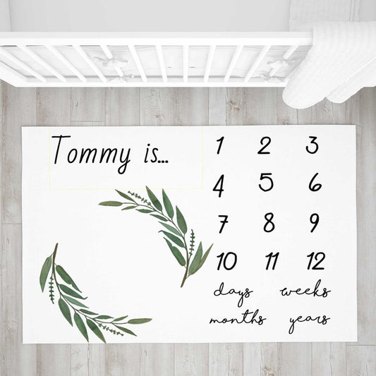 Personalised Baby Milestone Blanket