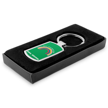 Personalised Best Teacher Ever Rainbow Keyring