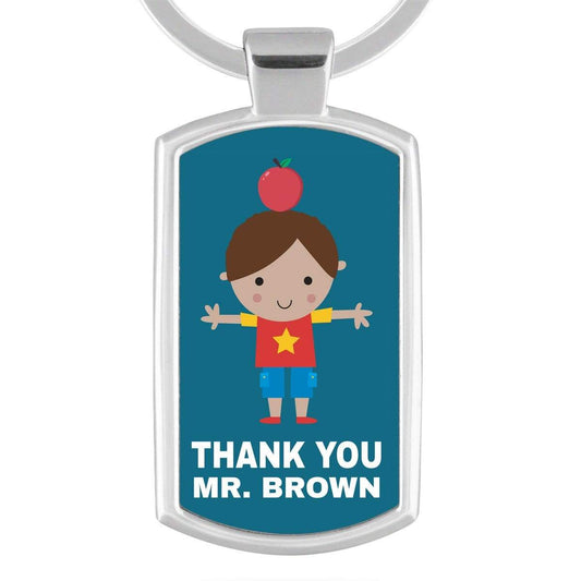 Personalised Blue Boy Thank You Keyring