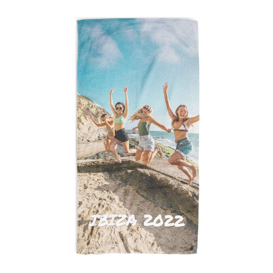 Photo Upload and Text Personalised Towel