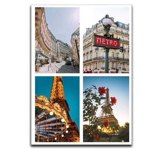 Portrait Personalised 4 Photo Collage Canvas