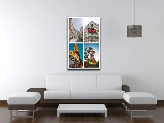 Portrait Personalised 4 Photo Collage Canvas