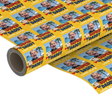 Super Daddy Personalised Wrapping Paper