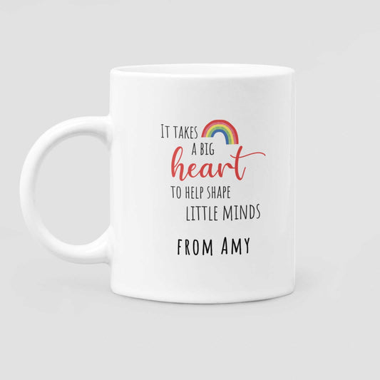 Thank You Teacher Rainbow Personalised Mug