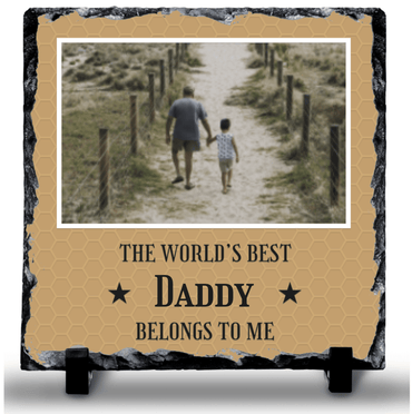 The Worlds Best Belongs to Me Photo Rock Slate