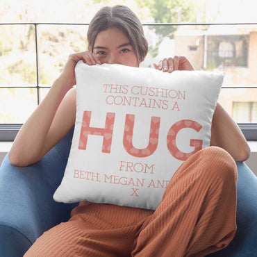 This Cushion Contains a Hug Personalised Cushion