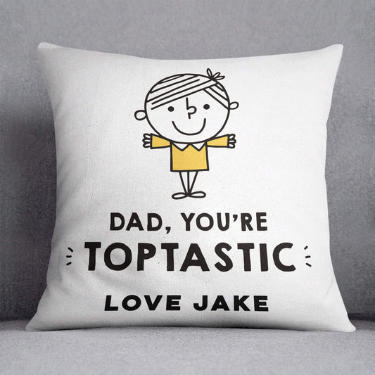 Top-tastic Dad Personalised Cushion