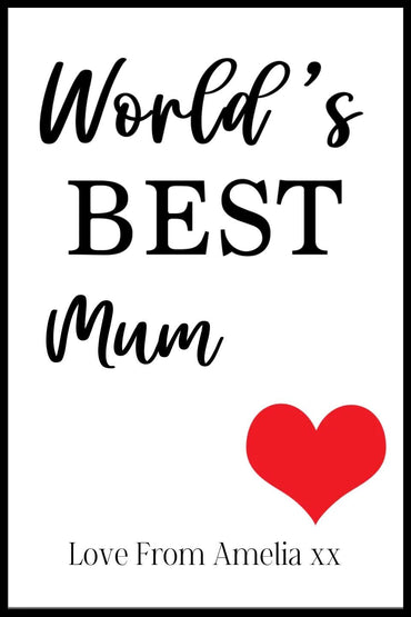 World's Best Personalised Framed Print