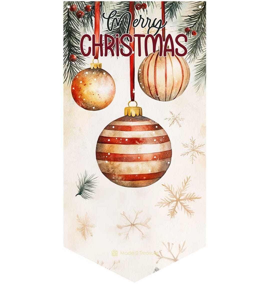Christmas Bauble Wall Banner