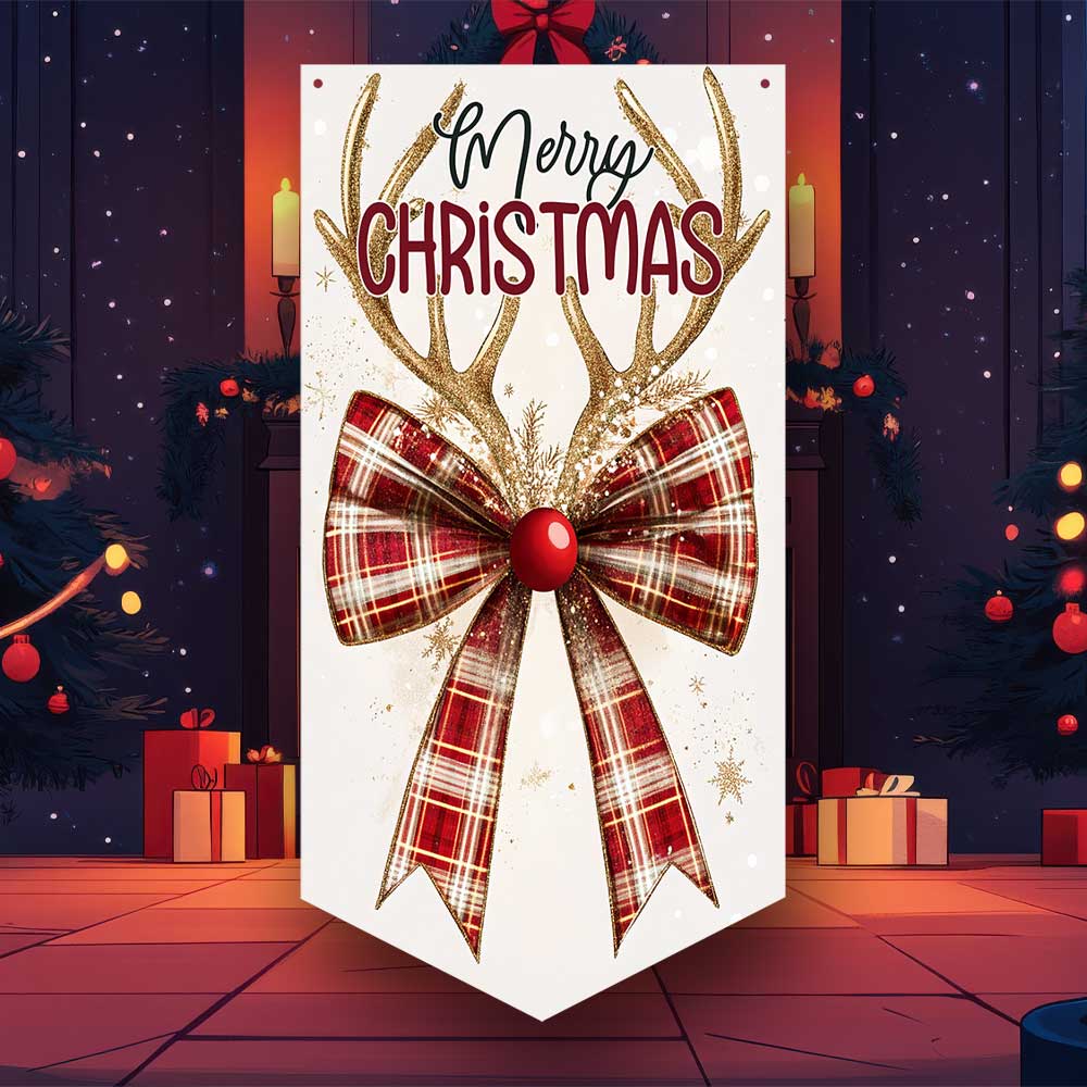 Christmas Bow Wall Banner