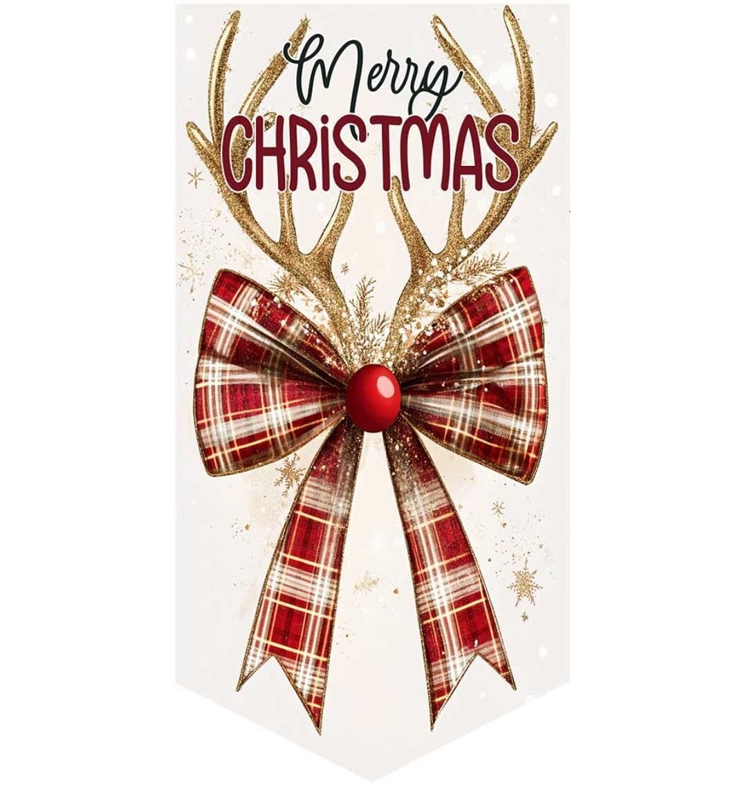 Christmas Bow Wall Banner