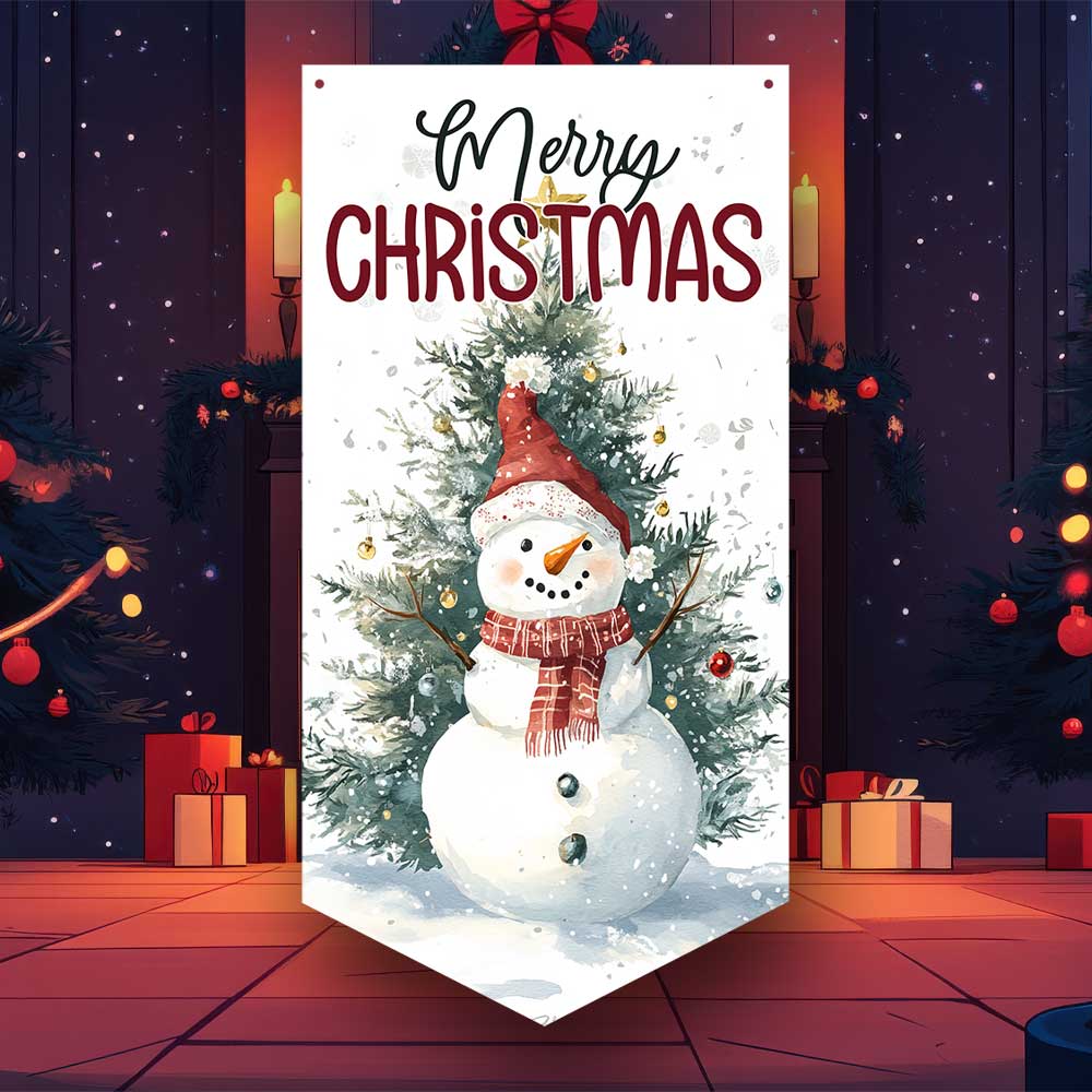Christmas Snowman Wall Banner