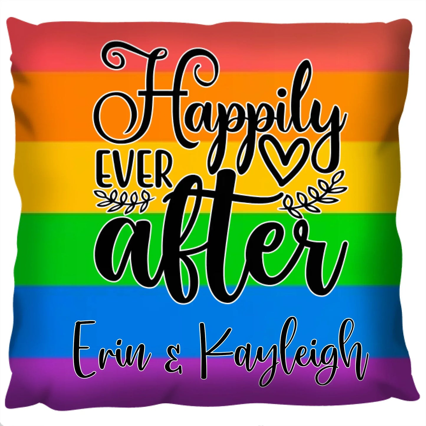 Happily Ever After Personalised Pride Cushion
