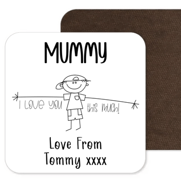I Love You This Much Personalised Coaster