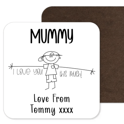 I Love You This Much Personalised Coaster
