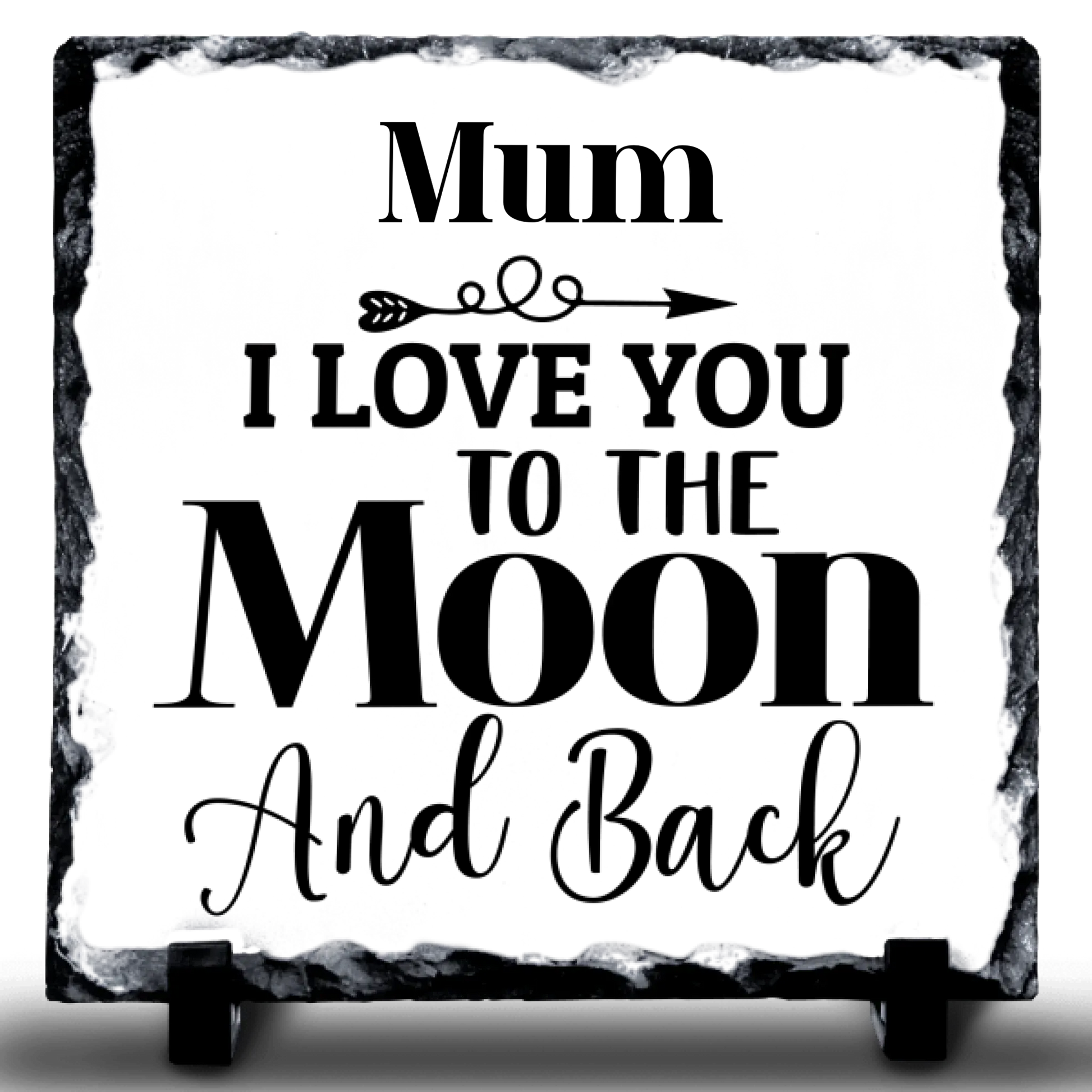 I Love You To The Moon & Back Personalised Rock Slate