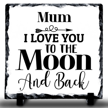 I Love You To The Moon & Back Personalised Rock Slate