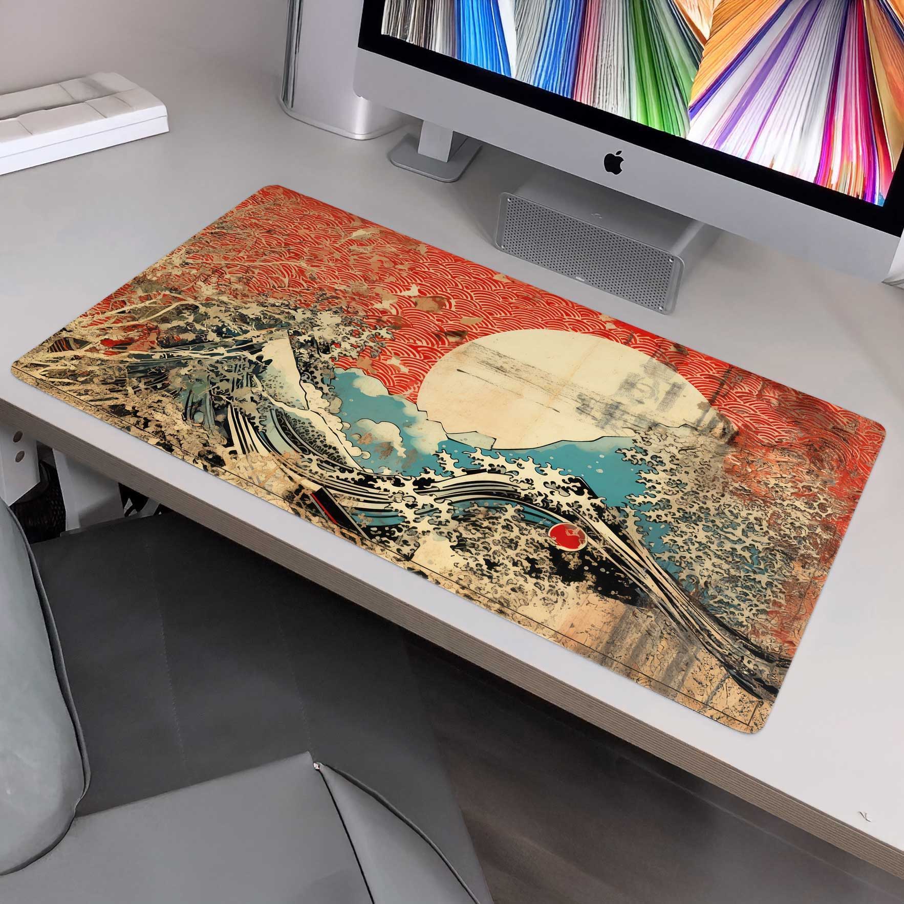 Japanese Wave Sunburst Gaming Mat