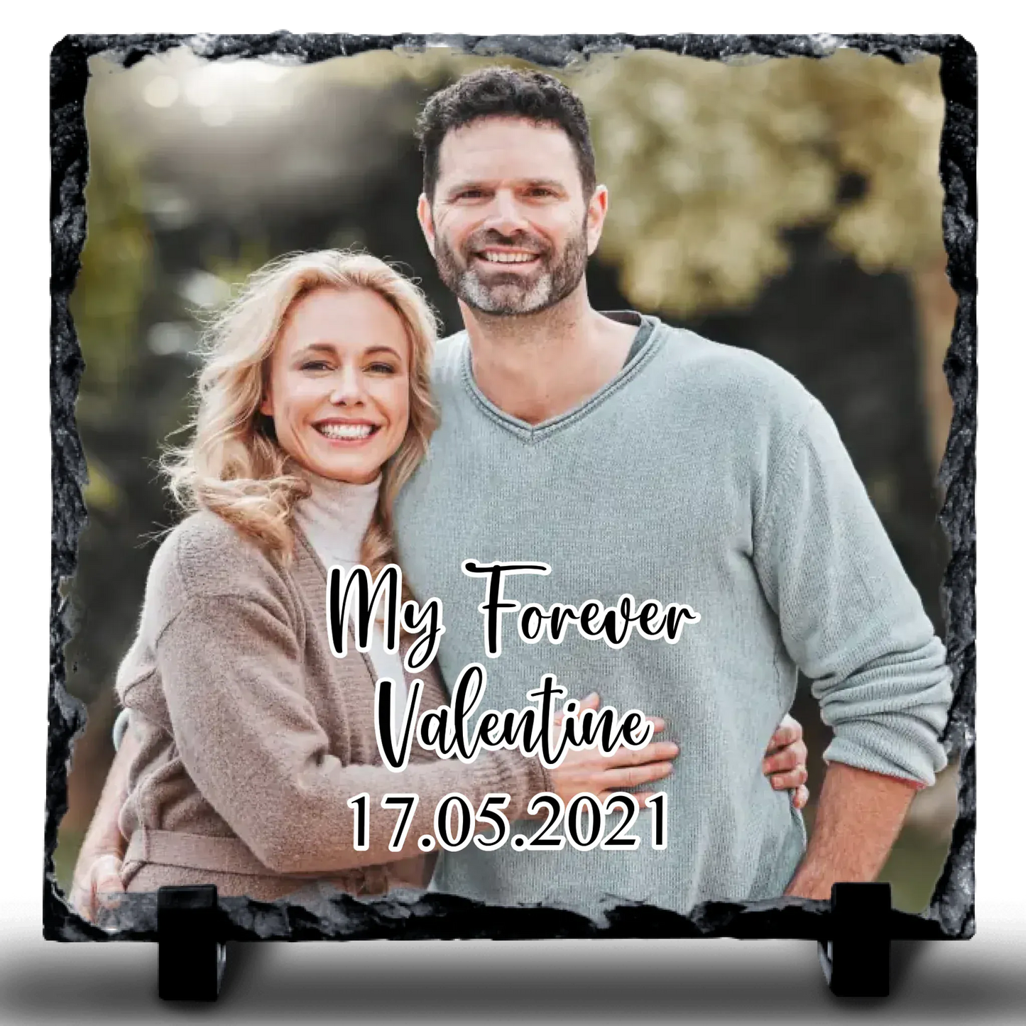 My Forever Valentine Photo Rock Slate