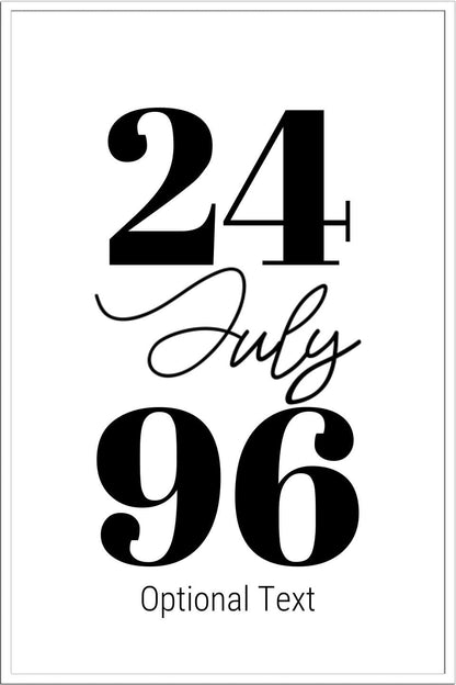 Personalised Date Framed Print
