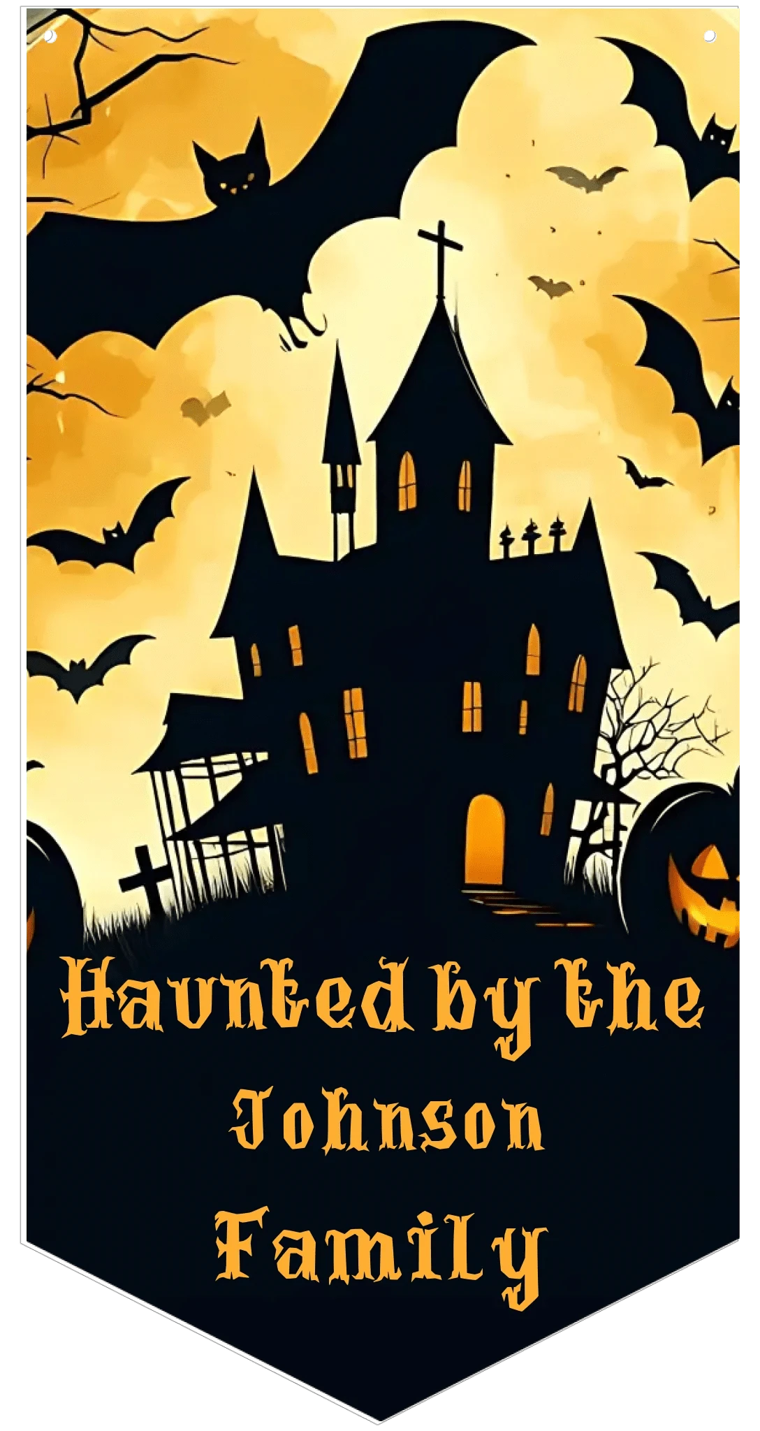 Personalised Haunted by the Wall Banner
