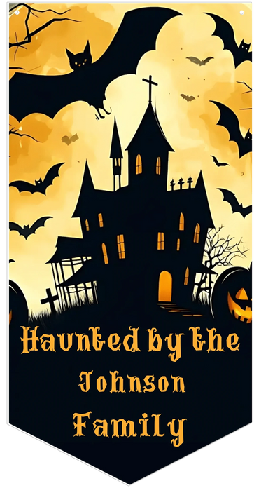 Personalised Haunted by the Wall Banner