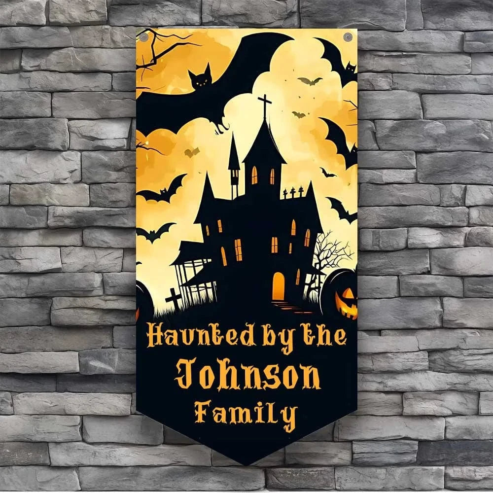 Personalised Haunted by the Wall Banner