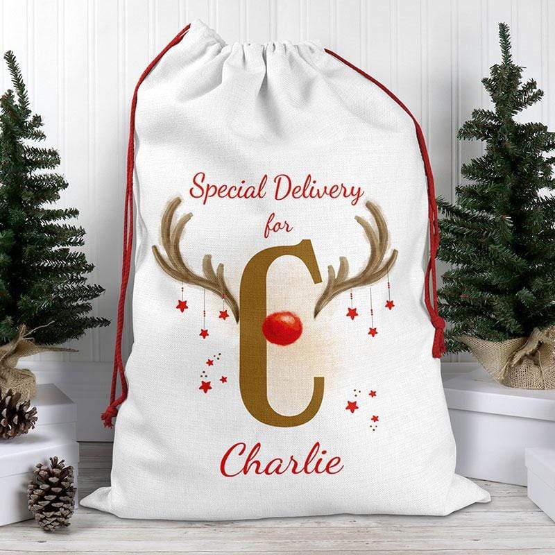 Alphabet Initial Santa Sack