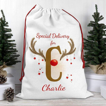 Alphabet Initial Santa Sack