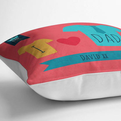 I Love Dad Personalised Cushion